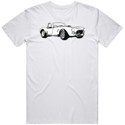 1966 Ac Cobra 427 B And W Vintage Car Lover Driver Fan Gift Vintage Car T Shirt