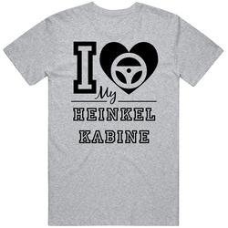 I Drive My Heinkel Kabine Heart Car Lover Vintage Car T Shirt