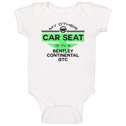 Car Seat In A Bentley Continental Gtc Funny Kids Car Vintage Car Baby One Piece
