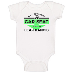 Car Seat In A Lea Francis Funny Kids Car Vintage Car Baby One Piece