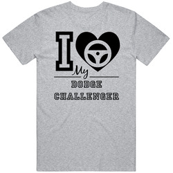 I Drive My Dodge Challenger Heart Car Lover Vintage Car T Shirt