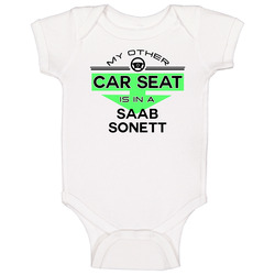 Car Seat In A Saab Sonett Funny Kids Car Vintage Car Baby One Piece