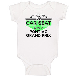 Car Seat In A Pontiac Grand Prix Funny Kids Car Vintage Car Baby One Piece