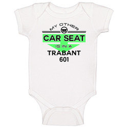 Car Seat In A Trabant 601 Funny Kids Car Vintage Car Baby One Piece