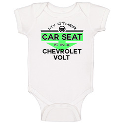 Car Seat In A Chevrolet Volt Funny Kids Car Vintage Car Baby One Piece