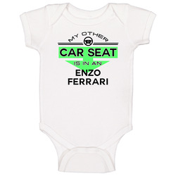 Car Seat In An Enzo Ferrari Funny Kids Car Vintage Car Baby One Piece