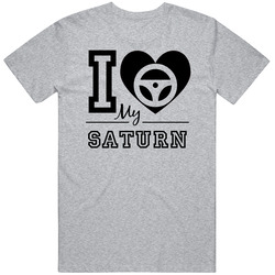 I Drive My Saturn Heart Car Lover Vintage Car T Shirt