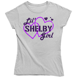 Lil Shelby Girl Ladies Heart Car Lover Vintage Car Ladies T Shirt