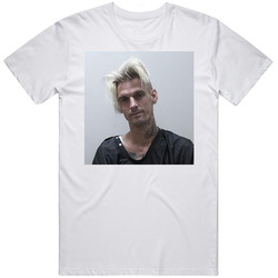 Aaron Carter Mug Shot Popular Singer Fan T Vintage T Shirt