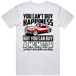 Red 1959 Mg Mga You Cant Buy Happiness Cool Car Vintage T Shirt