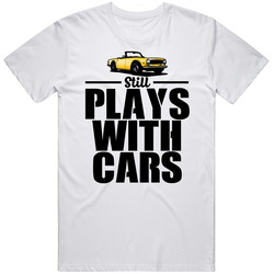 Yellow 1969 Triumph Tr6 Still Plays With Cars Cool Car Vintage T Shirt