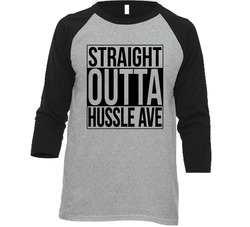 Straight Outta Hussle Ave Slauson Name Change Nipsey Hussle Fan Raglan T Vintage Raglan 3/4 Sleeve Shirt