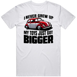 Red 1965 Volkswagen Beetle I Never Grew Up Cool Car Vintage T Shirt