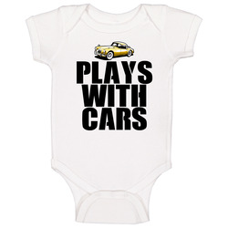 Yellow 1959 Mg Mga American Flag Cool Car Vintage Baby One Piece