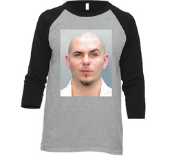 Armando C Perez Pitbull Mugshot Rapper Music Fan Raglan Vintage Raglan 3/4 Sleeve Shirt