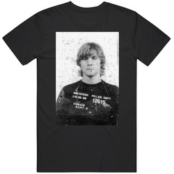 Kurt Cobain Mug Shot Vintage Distressed Photo Music Fan Vintage T Shirt