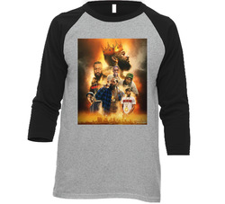 Nipsey Hussle Collage Tribute Cityscape Music Fan Raglan T Vintage Raglan 3/4 Sleeve Shirt