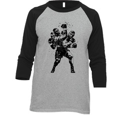 Mike Tyson 90 Second Fight Boxing Champion Fan Raglan Vintage Raglan 3/4 Sleeve Shirt