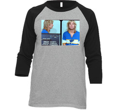 Ozzy Rockstar Celebrity Mugshot Vintage Grunge Look Fan Raglan Vintage Raglan 3/4 Sleeve Shirt
