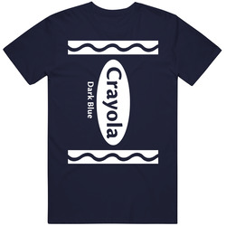 Crayola Dark Blue Color Crayon Funny Halloween Group Costume Retro T Shirt