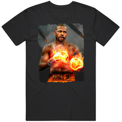 Roy Jones Jr Professional Boxer Flame Gloves Retro T Shirt
