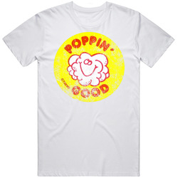 Popcorn Poppin Good Scratch N Sniff Sticker Retro Vintage Worn Look Retro T Shirt