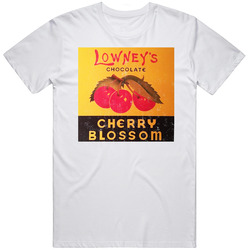 Lowney's Cherry Blossom Chocolate Covered Vintage Box Distressed Look retro T Shirt