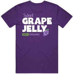 Sweet Grape Jelly 100 Percent Organic Halloween Food Condiment Label Retro T Shirt