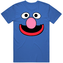 Grover Sesame Street Halloween Face Retro T Shirt