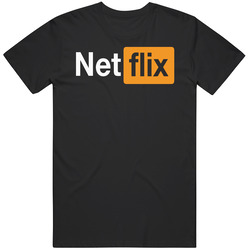 Netflix Pornhub Logo Mashup Parody Streaming Fan Retro T Shirt