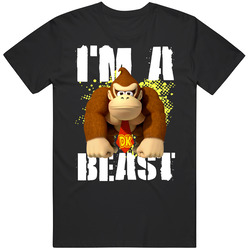 Donkey Kong Country I'm A Beast Kids Tv Show Cartoon Retro T Shirt