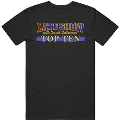 David Letterman Late Show Top Ten Popular Late Night Tv Talk Show Fan Retro T Shirt