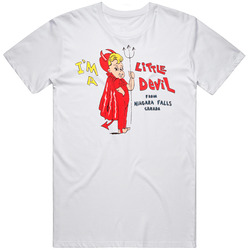 Im A Little Devil From Niagara Falls Canada Ella White Lucifer Retro T Shirt