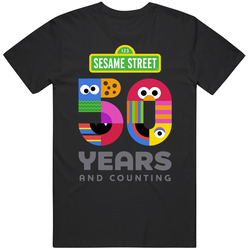 Sesame Street 50 Years Kids Tv Educational Tv Show Retro T Shirt