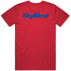 Skywest Airlines Air Travel Logo Pig In Retro T Shirt