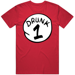 Drunk 1 Funny Halloween Costume Retro T Shirt