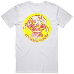 Bubble Gum Looking Good Scratch N Sniff Sticker Retro Vintage Worn Look Retro T Shirt