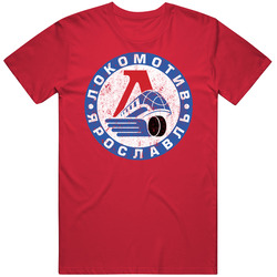Lokomotiv Yaroslavl Russian Hockey Vintage Logo Retro T Shirt