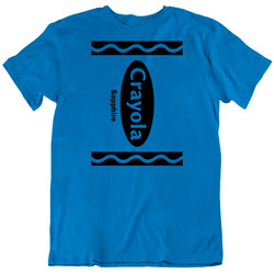 Crayola Sapphire Color Crayon Funny Halloween Group Costume Retro T Shirt