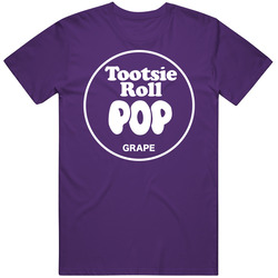Grape Tootsie Roll Pop Funny Halloween Retro T Shirt