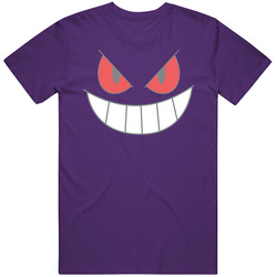 Gengar Face Grin Pokemon Kids Tv Show Cartoon Retro T Shirt