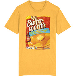 Mrs Butterworth Pancake Waffle Sweets Snacks Foodie Food Fan Worn Look Vintage Unisex Retro T Shirt