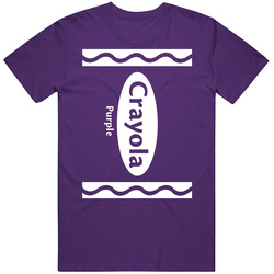 Crayola Purple Color Crayon Funny Halloween Group Costume Retro T Shirt