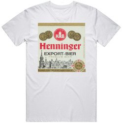 Henninger Export Beer Retro Distressed Look Label Retro T Shirt