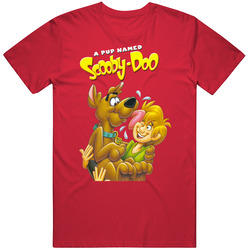 A Pup Named Scooby Doo Shaggy Licking 80s 90s Kids Tv Show Cartoon Retro T Shirt