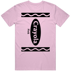 Crayola Pink Color Crayon Funny Halloween Group Costume Retro T Shirt