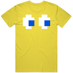 Yellow Mr Pac Man Ghost Hallowen Retro T Shirt