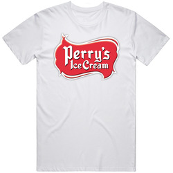 Perry's Best Ice Cream Brand Dessert Treat Logo Retro T Shirt