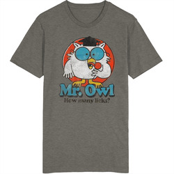 Mr Owl How Many Licks Tootsie Pop Vintage Retro T Shirt