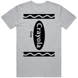 Crayola Grey Color Crayon Funny Halloween Group Costume Retro T Shirt